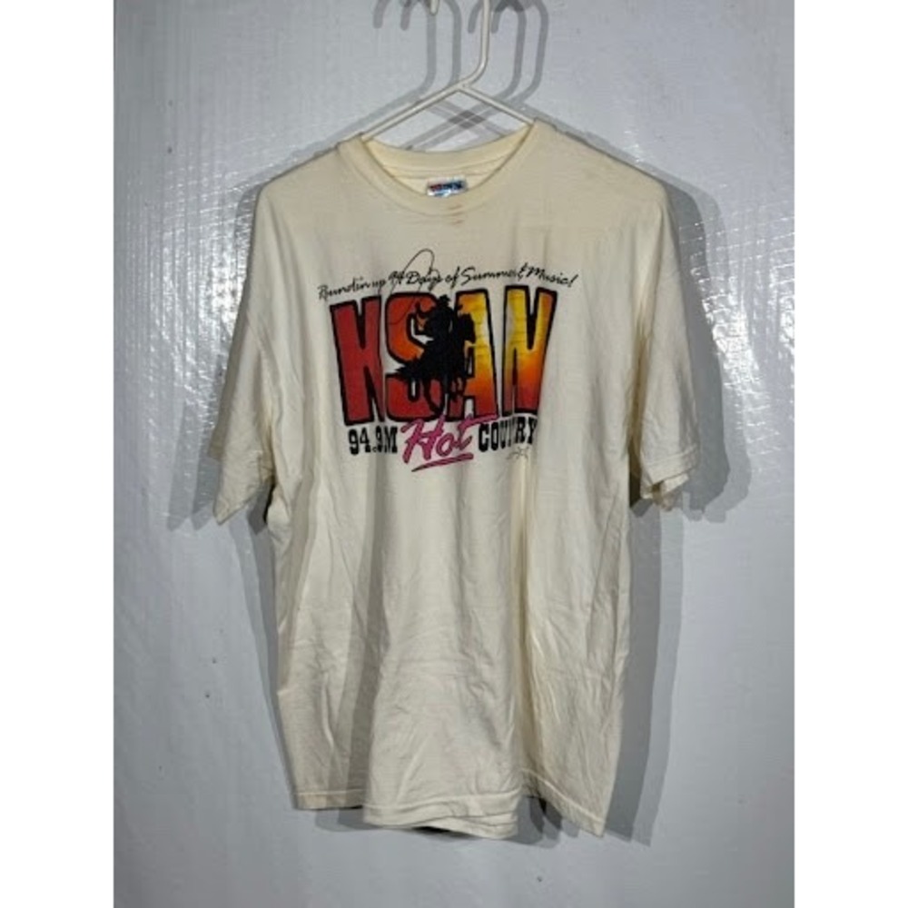 Vintage 1992 KSAN 94.9 Hot Country Radio Tour Concert Lineup T-Shirt XL USA